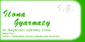 ilona gyarmaty business card